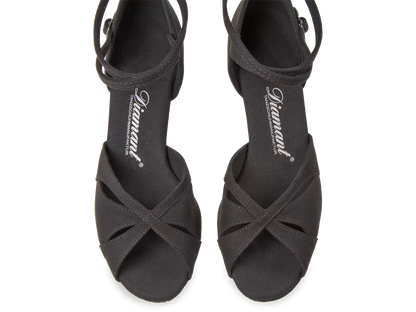 Damen Tanzschuhe Normalweite Flare Absatz 5 cm schwarz Microfaser