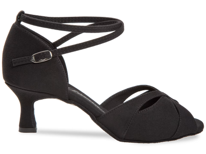 Damen Tanzschuhe Normalweite Flare Absatz 5 cm schwarz Microfaser