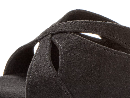 Damen Tanzschuhe Normalweite Flare Absatz 5 cm schwarz Microfaser