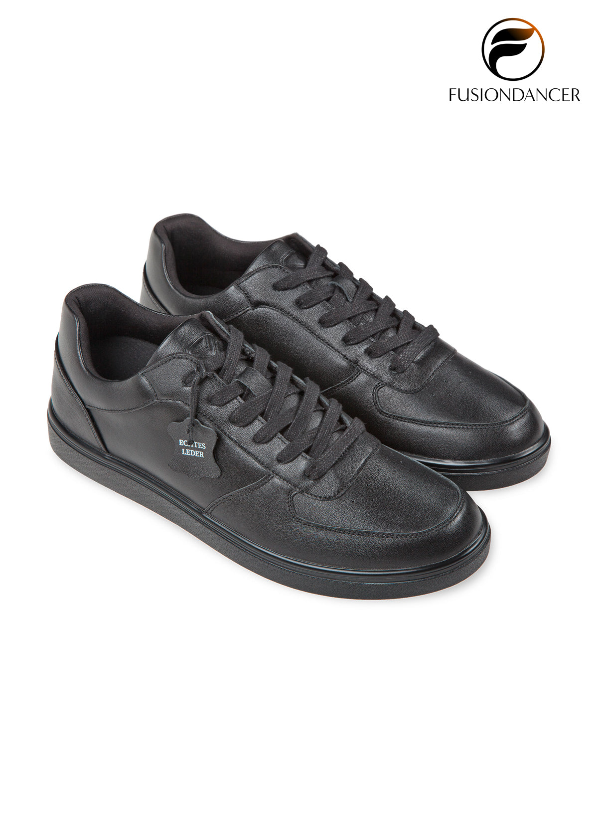 Tanzsneaker BEAT SpinPoint Unisex Schwarz Nappaleder mit schwarzer Sohle