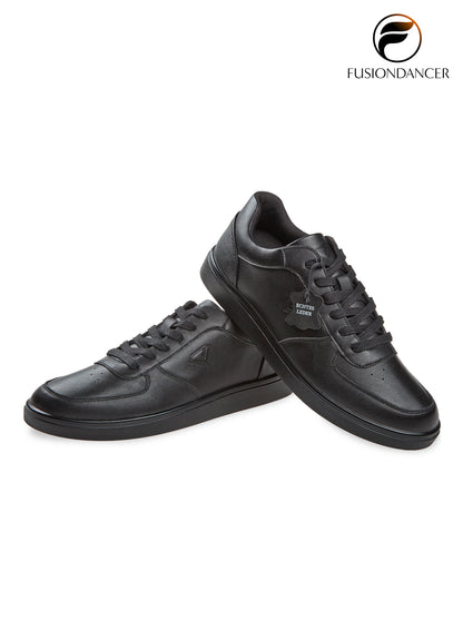 Tanzsneaker BEAT SpinPoint Unisex Schwarz Nappaleder mit schwarzer Sohle