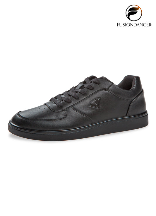 Tanzsneaker BEAT SpinPoint Unisex Schwarz Nappaleder mit schwarzer Sohle