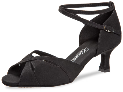 Damen Tanzschuhe Normalweite Flare Absatz 5 cm schwarz Microfaser